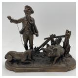 Spelter Bronzetone Figurine