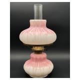 Pink Decorated Oil Lamp with Shade