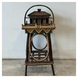 Folk Art Cabin Smoking Stand