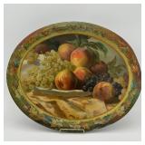 Oval Tin Tray with Still Life Fruit