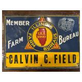 Tin Farm Bureau Sign