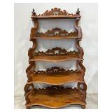 Walnut 5 Tier Etagere