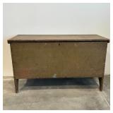 Chest in Old Green Comb Paint with Boot Jack Ends