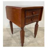 Walnut 2 Drawer Drop Leaf Table