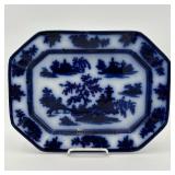 Early Flow Blue "Chusan" Platter