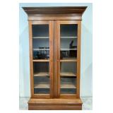 Walnut Glass Door Bookcase
