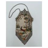 Mandalian Leaping Deer motif Enamel Mesh Purse
