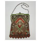 Whiting and Davis Enamel Mesh Bag with Enamel Frame