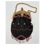 Beaded Purse with Unusual Celluloid Ram