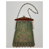 Whiting & Davis Enamel Mesh Bag with Bakelite Framed Detail