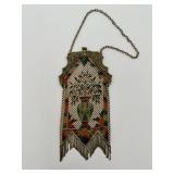 Mandalian Enamel Mesh Bag with Vase Motif