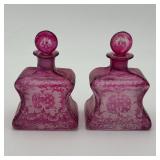 Pr. Cranberry Etched, Cut to Clear Perfumes
