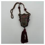 Celluloid Compact Purse with Lipstick in Tassel