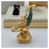 Estee Lauder "Sparkling Mermaid" Solid Perfume Compact in Orig. Box Signed by Bob Conte
