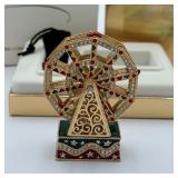Estee Lauder "Ferris Wheel" Solid Perfume Compact in Orig. Box Signed by Bob Conte
