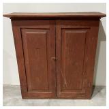 Wall Cupboard in Old Red Paint