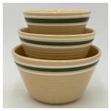 Yellowware Banded Bowls