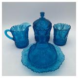 "Idyll" Blue Pattern Glass, circa 1907