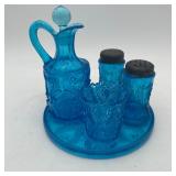 "Idyll" Blue Pattern Glass, circa 1907