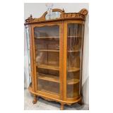 Claw Foot Curved Glass China Cabinet