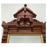 Walnut Marble Top Pier Hall Mirror