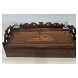 Rosewood Lap Desk with Ink Bottles