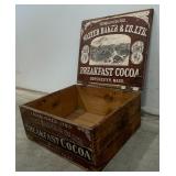 Walter Baker Chocolate/ Cocoa Advertising Box