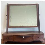 Period Federal Dresser Top Shaving Mirror with Ivory/Bone Inlay