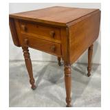 Cherry 2 Drawer Drop Leaf Table