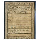 Dated 1812 Hand Stitched Sampler by Dorothy Hanson