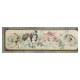 Yard Long Framed Print "Butterfly Time" by Maud Humphrey