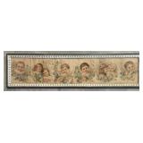 Yard Long Framed Print "Morning Glories"
