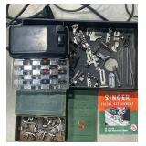 Featherweight Singer Sewing Machine with Attachments