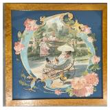 Birdseye Maple Frame with Print on Cloth