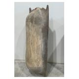 Large Hand Hewn Dough Trench Bowl