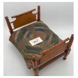 Rare Birdseye Maple Doll Bed 