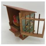 German Rooster in Coop Squeaker Toy