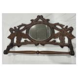 Walnut Mirrored Back Towel Bar