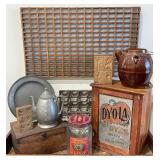 Dy-O-La Dyes Cabinet, Country Primitives