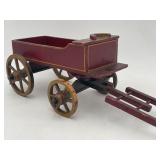 Wooden Red Wagon