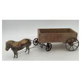 Wooden Horse Drawn Express Wagon