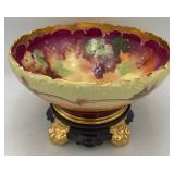 Hand Painted Pickard Limoges Punch Bowl