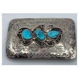 Native American Sterling Belt Buckle