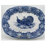 Flow Blue Turkey Platter