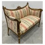 French Louis XVI Style Gold Gilded Settee