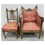 French Louis XVI Style Gold Gilded Chairs