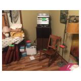 Antique Rocking Chair Lamp Stereo System 