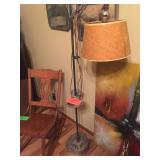 Antique Lamp - Chair and Pictures 