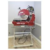MK brick saw on stand
