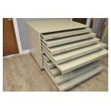 2 flat drawer filing cabinets